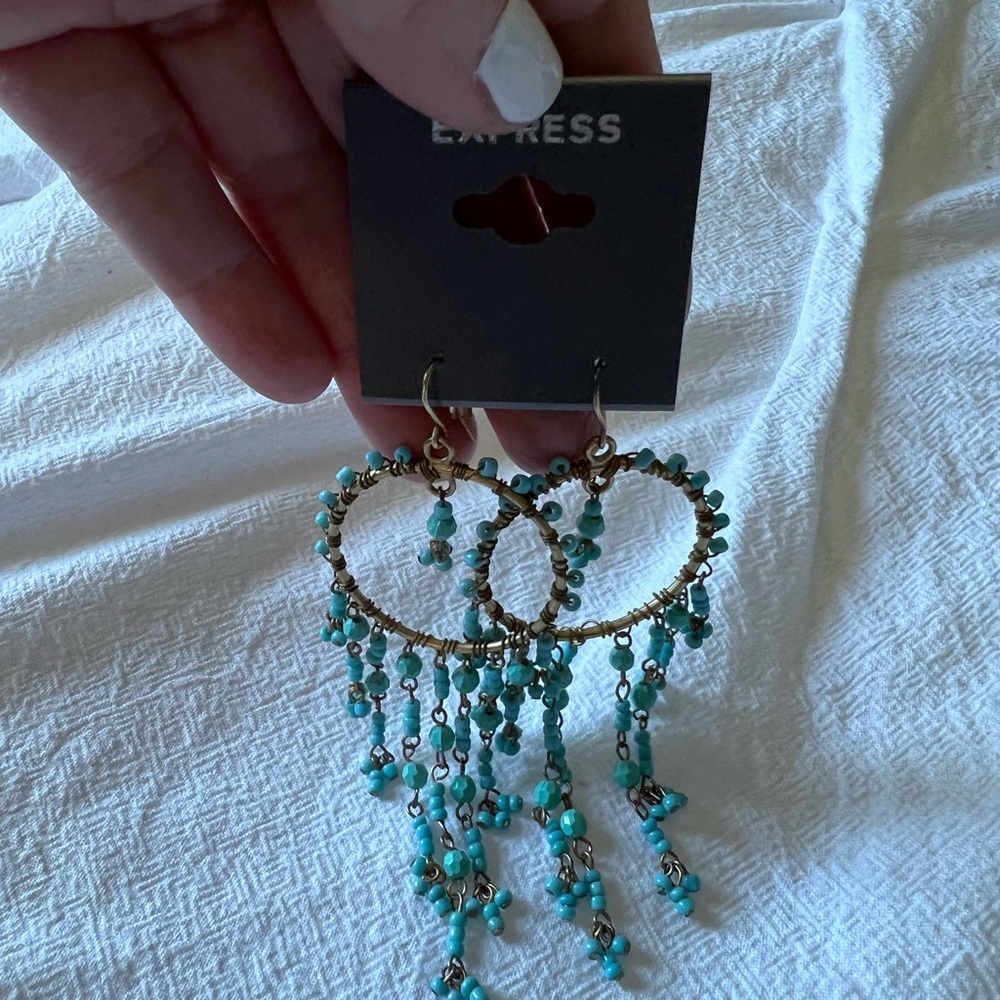 NWT Express boho style turquoise earrings